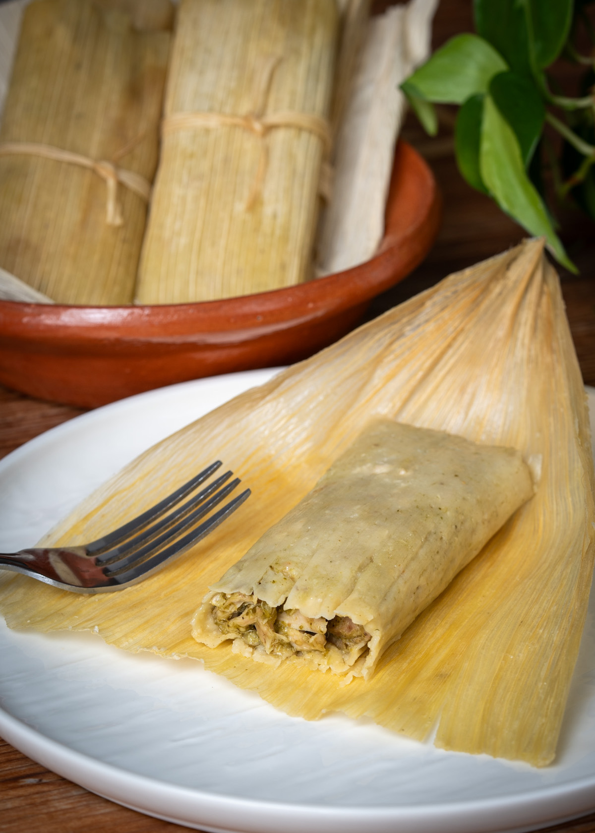 green chicken tamal