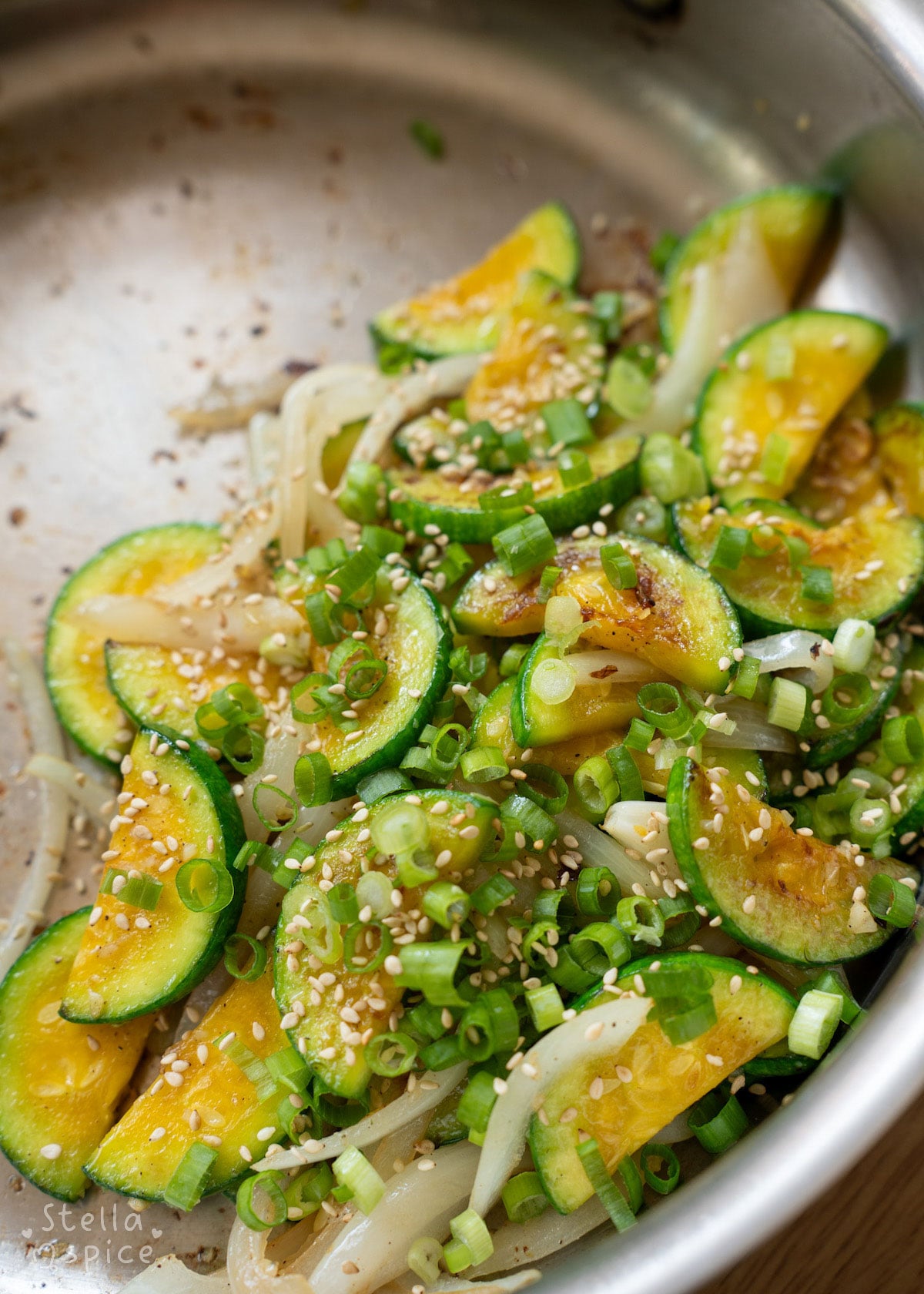 add sesame seeds and chopped green onion