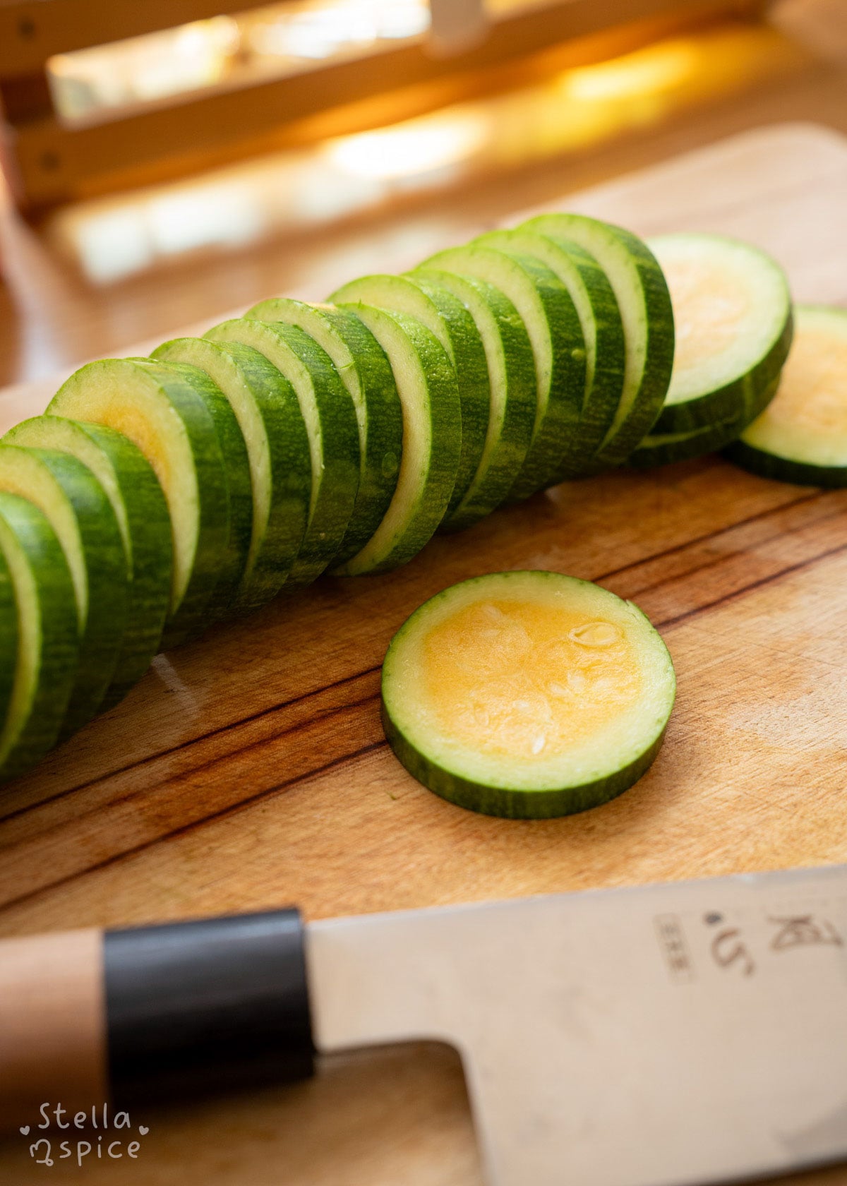 cut into 1/3 inch discs