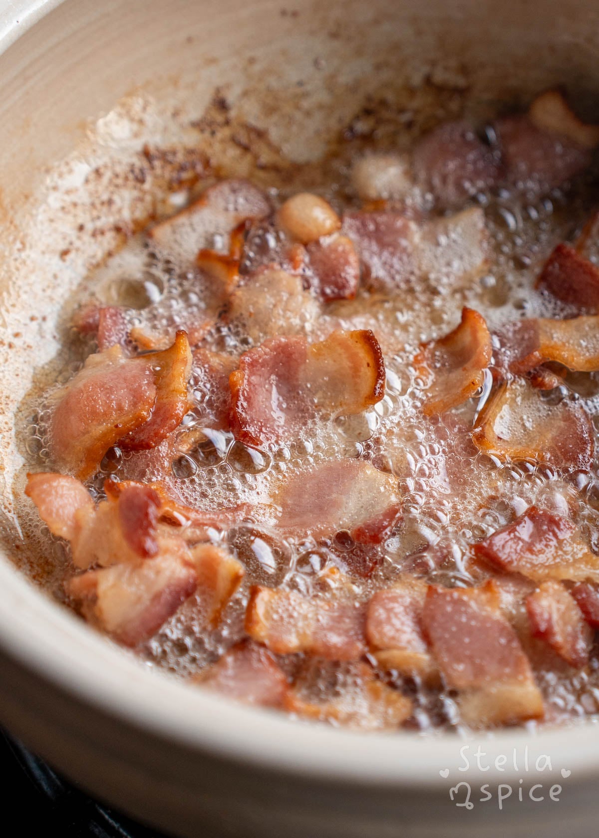 browned bacon