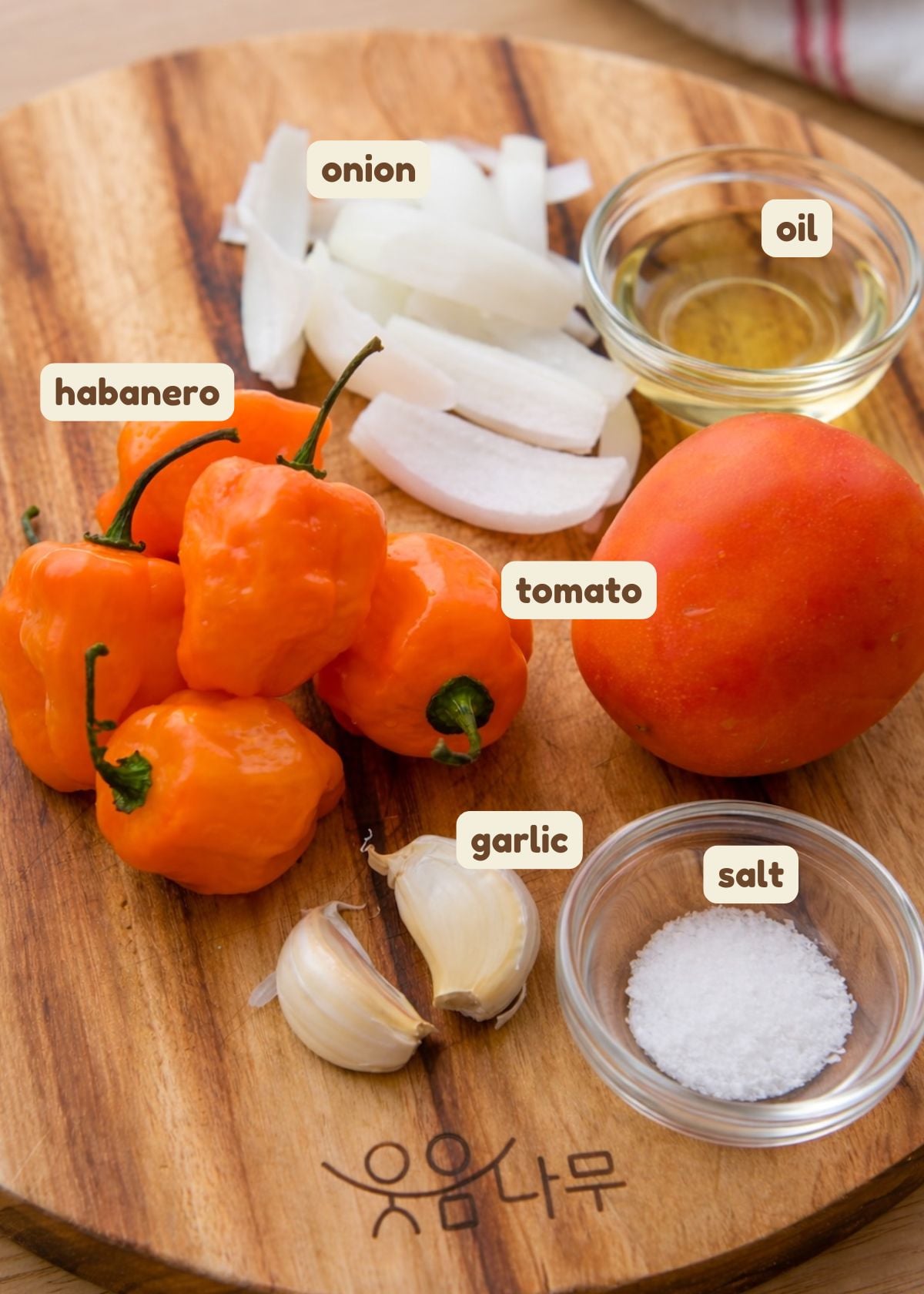 list of ingredients for salsa habanero